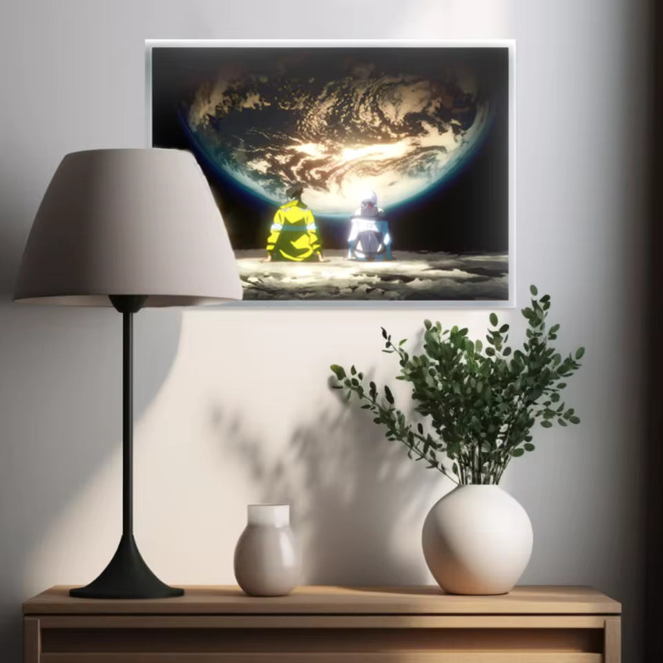 Cyberpunk Anime LED Art – Dimmable USB Frame